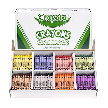 Crayola Crayon Classpack , Large Size, 8 Colors, PK400 BIN528038